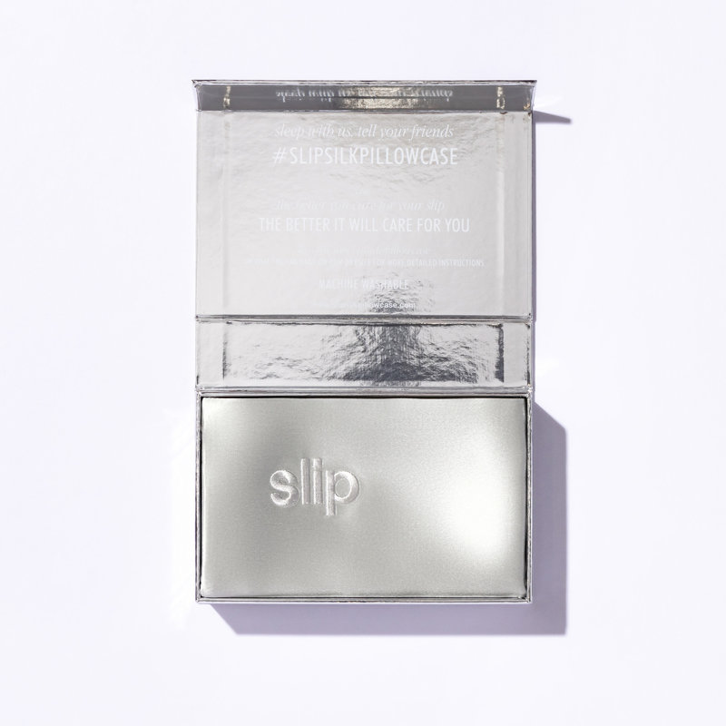  Slip Pure Silk Queen Pillowcase, Silver