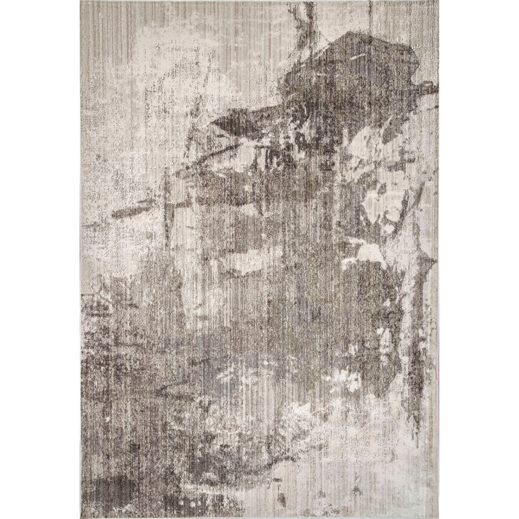 Miraloma Abstract Light Brown Area Rug