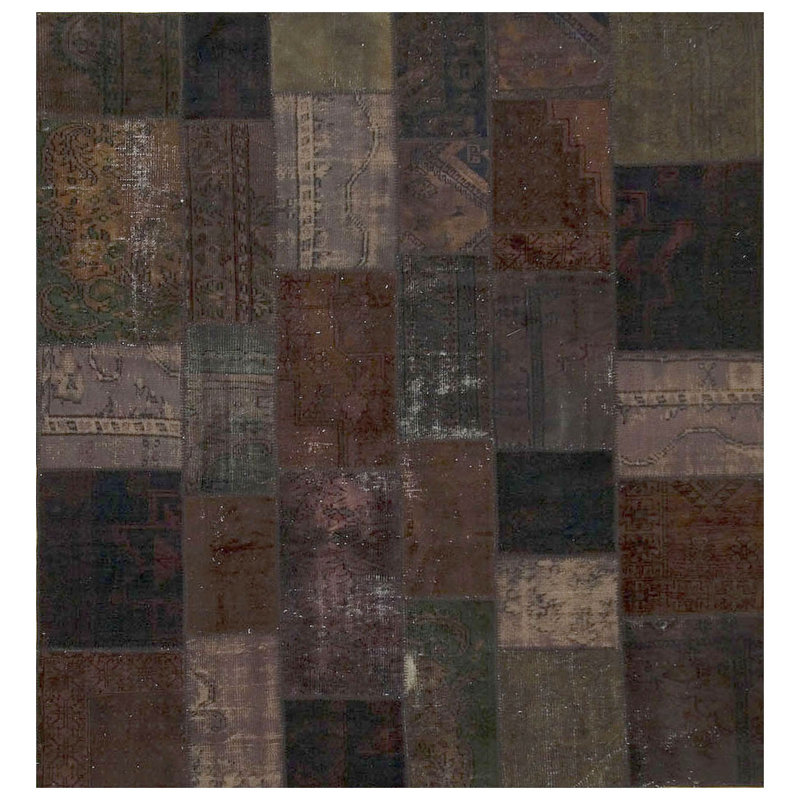 Tapis rétro rétro à motif patchwork turc