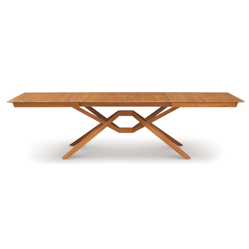 Exeter Single and Double Leaf Extension Dining Table, Natural Cherry, 50" W x 72"/92"/112" L, 2