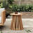 Outdoor Acacia Wood Patio Side Table, Round Coffee Table For Backyard, Lawn, Balcony,Light Teak-1924584551