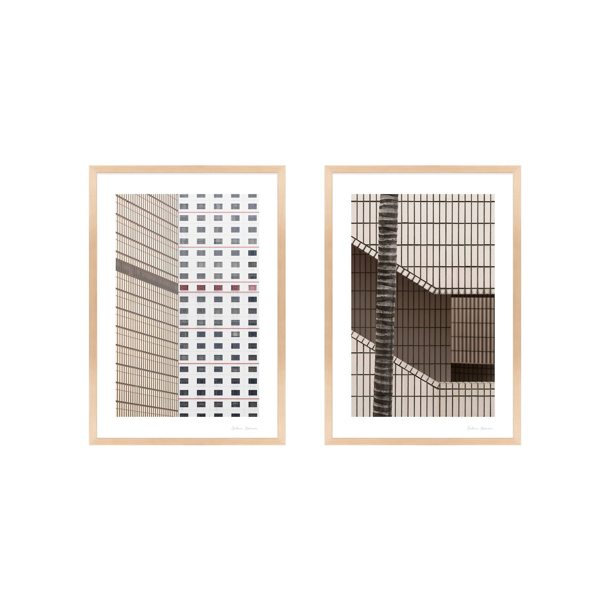 Loui Hong Kong by Svetlana Smirnova - 2 Piece Picture Frame Photograph Set, 38" H x 26.5" W x 1.25" D, Maple