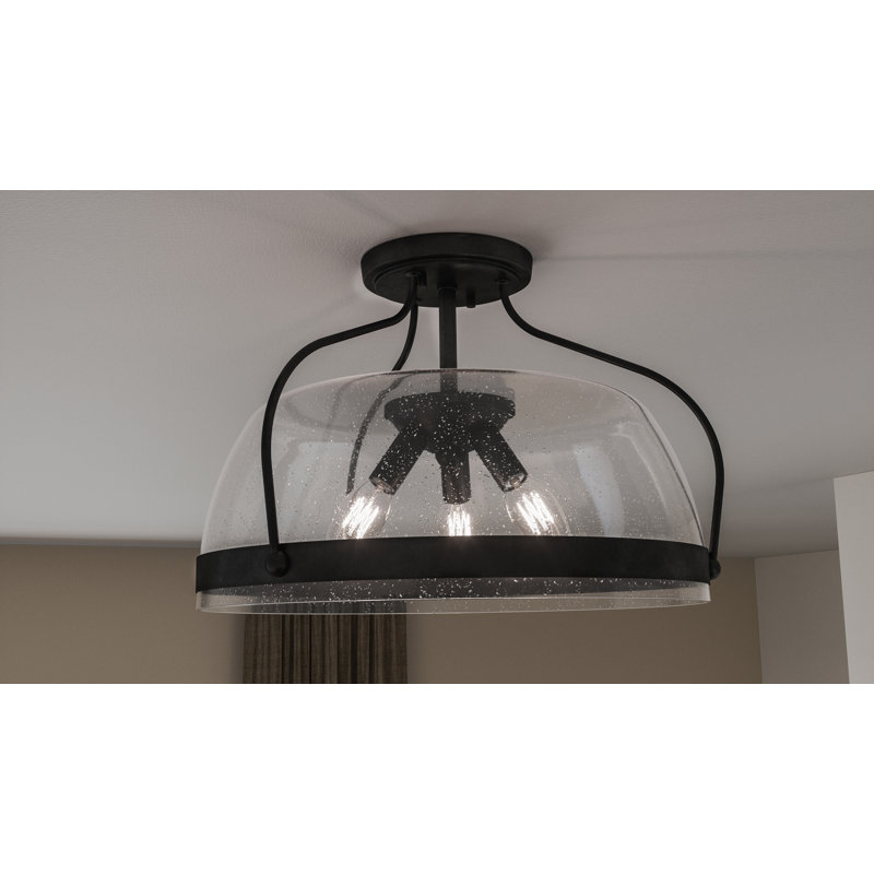 Glass Semi Flush Mount