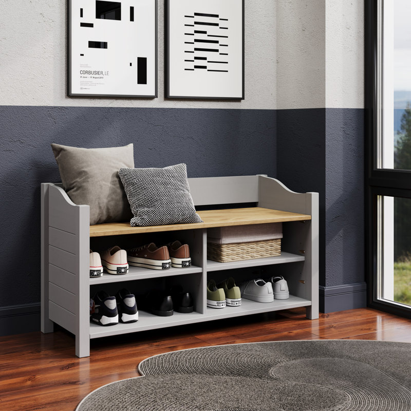 Claypoole Solid Wood Storage Bench