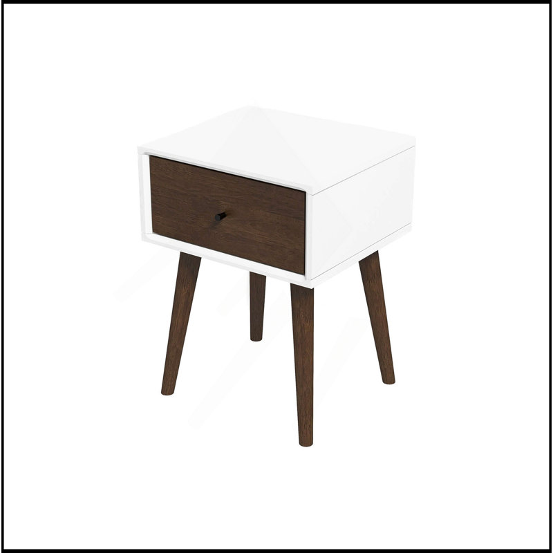 Solid Wood Night Stand 1 Drawer