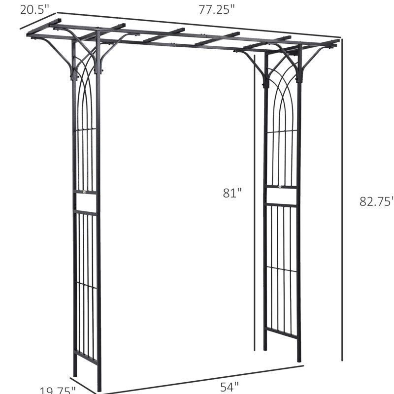 Ornement de jardin en forme de treillis 82 po