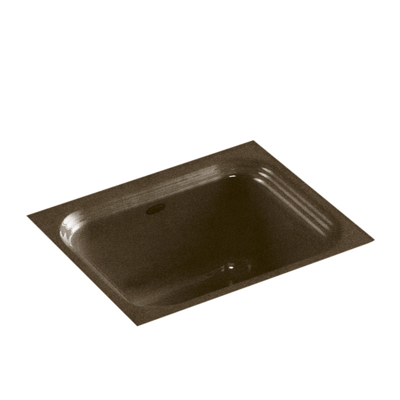 Northland 15" L x 12.38" W Undermount Kitchen Sink, Black/Tan