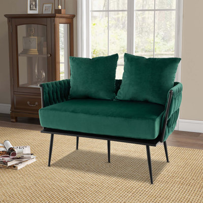 Mishaila Upholstered 43'' Reception Loveseat