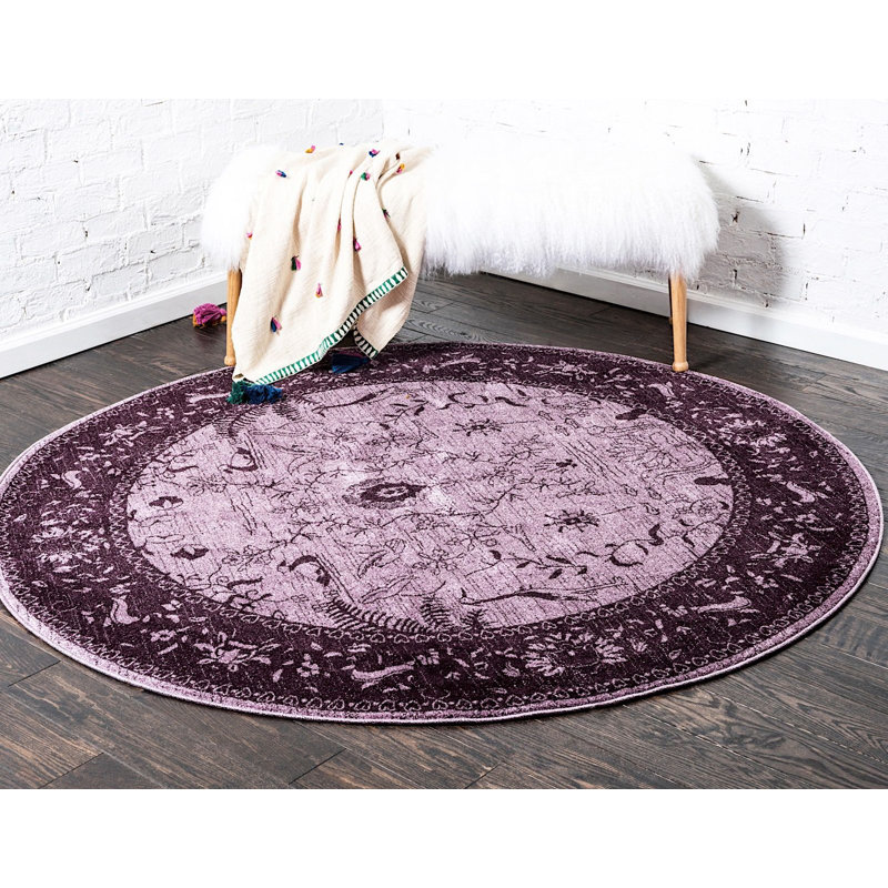 Amika Oriental Indoor Rug, Round 6'