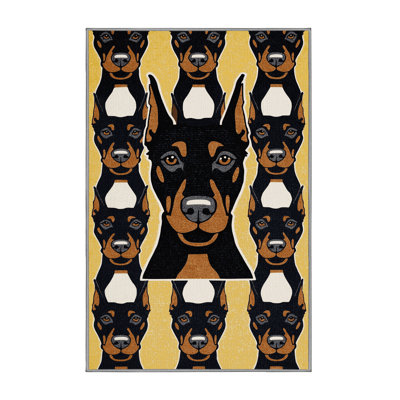  Tapis lavable Doberman Pinscher