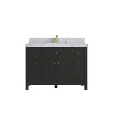 Sonoma 48 In. W X 22 In. D Single Sink Bathroom Vanity In Blacktop With 2 In. Venatino Quartz