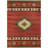 Binette Southwestern Machine Woven Polyester Indoor / Outdoor Area Rug in Red/White/Brown-1472492402