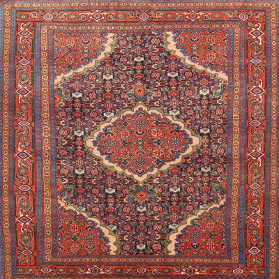 Tapis rouge/beige/brun traditionnel Zeidler