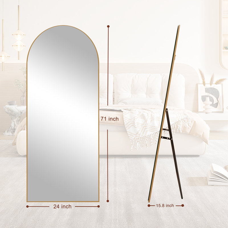 Miroir sur pied pleine longueur Classic, Or, H 71 po x l 24 po