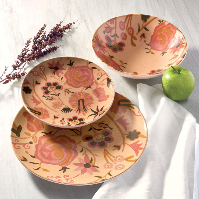 Service de table 12 pièces, service pour 4 Oxford Unni Décor Botanic, Orner