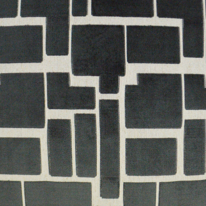 Aura Throw Pillow, Charcoal, Square 24"