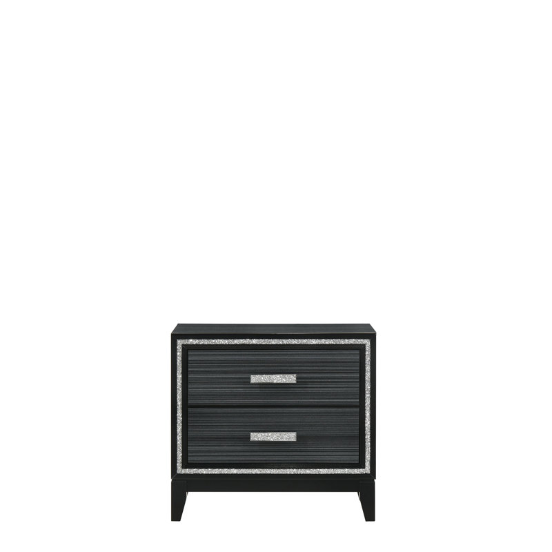 Table de chevet vieillie Haiden, Marron clair