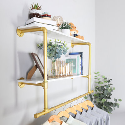 Beton 116cm Wall Mounted Clothes Rack