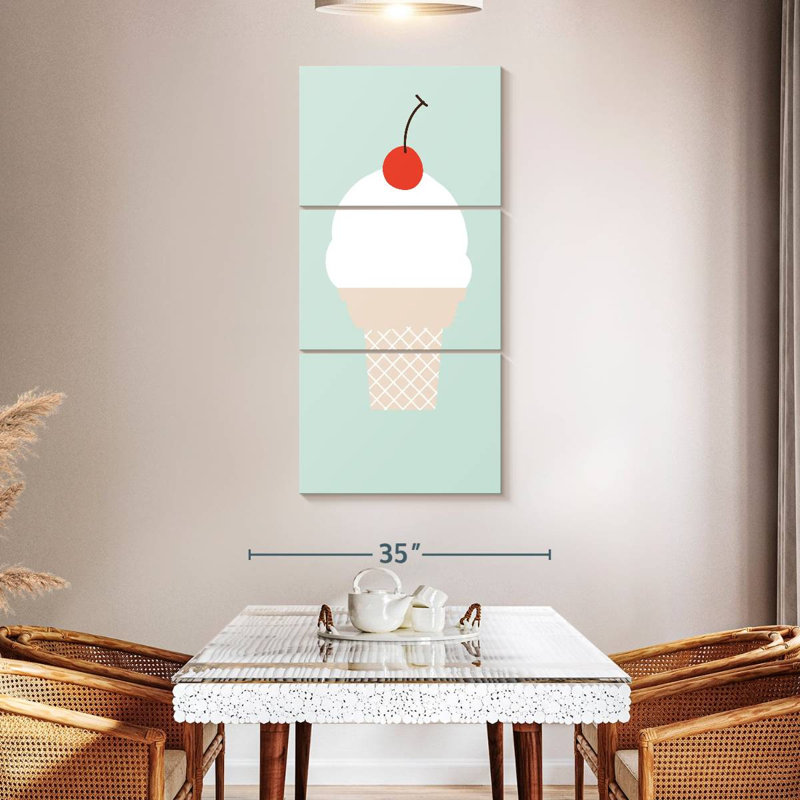 Cornet de glace I, H 52 po x l 24 po