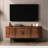 47" Tv Console Table, Sliding Door, Ample Storage, Gaming Entertainment Solution, Walnut, , Display Stand, Separate Center, Walnut - Shaded Furniture, 5 Leg Support, Photos-1973299485