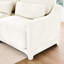 Beige à quatre places revêtu de chenille, avec coussin lombaire mobile, structure en bois, ergonomique, éponge et configuration flexible avec revêtement en chenille, forme, rembourrage résilient,-830696693