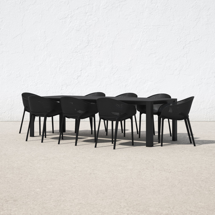 Farrah 8 - Person Patio Dining Set with Extendable Rectangular Table