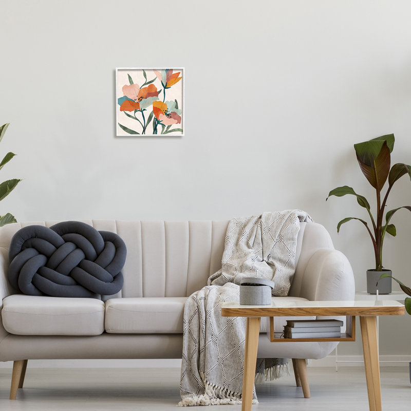 Art mural texturé contemporain Giclée par Nina Blue, H 12 po x l 12 po x P 1,5 po, Giclée encadrée blanc bord de mer
