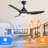 Lakenzie 52" 3-ABS Blade Modern Ceiling Fan with LED Lights and Remote Control-50820404-40651175