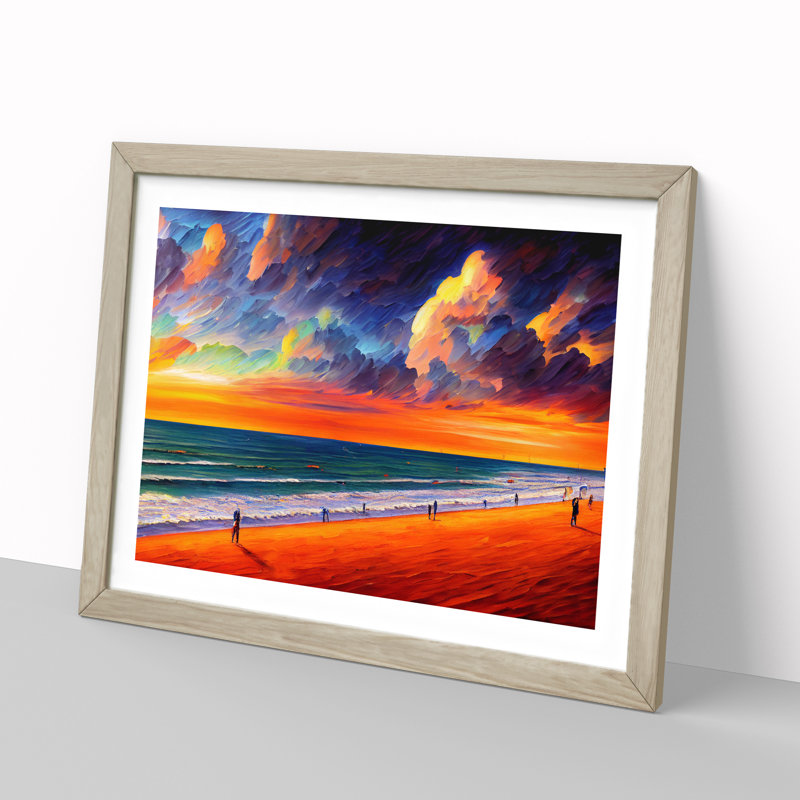 XH1022-1321X Beautiful Beach Vol.5 - Single Picture Frame Print, 34cm H x 46cm W x 2cm D, Oak Framed