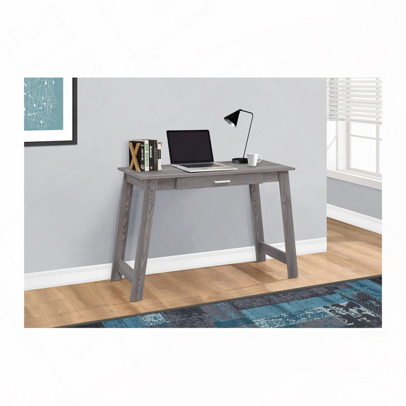 Bureau d'ordinateur à domicile avec tiroirs de rangement, Gris