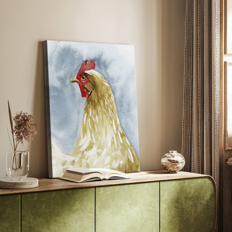 Portrait de poulet I - galerie sur mesure, H 18 po x l 12 po