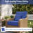 Back & Seat Patio Cushions For Outdoor Furniture24 X 24  X 6  Inch, Outdoor Replacement Cushion Set Of 3, Weather Resistant Patio Chair Cushions With Removable Cover And Straps, Navy Blue-123101666-123101664