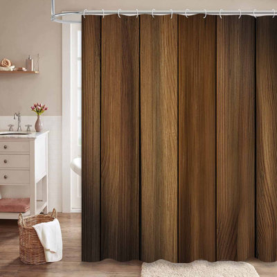 Brown Wood Natural Dark Color Rustic Floor Home Abstract Timber Panel with 12 Hooks