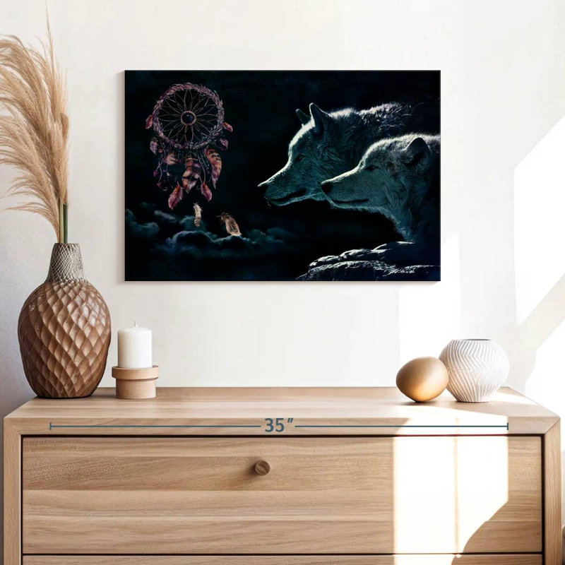 Brampt Dream Wolves, 34" H x 51" W