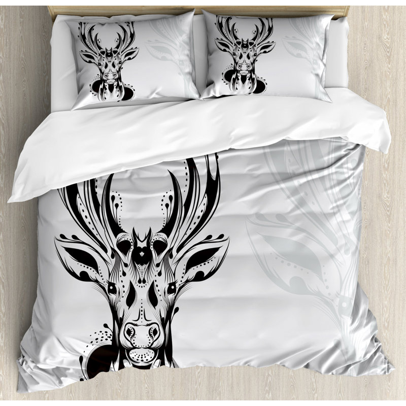 Rustic Polyester Duvet Cover, Queen Duvet Cover + 2 Pillow Shams