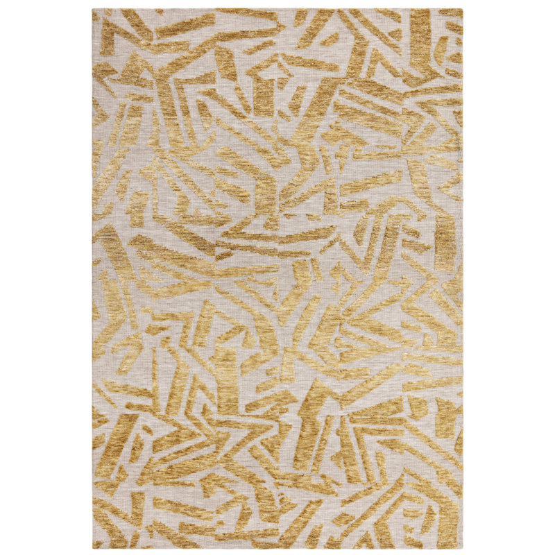 Clemones Scatter Yellow Area Rug, Rectangle 200 x 290 cm