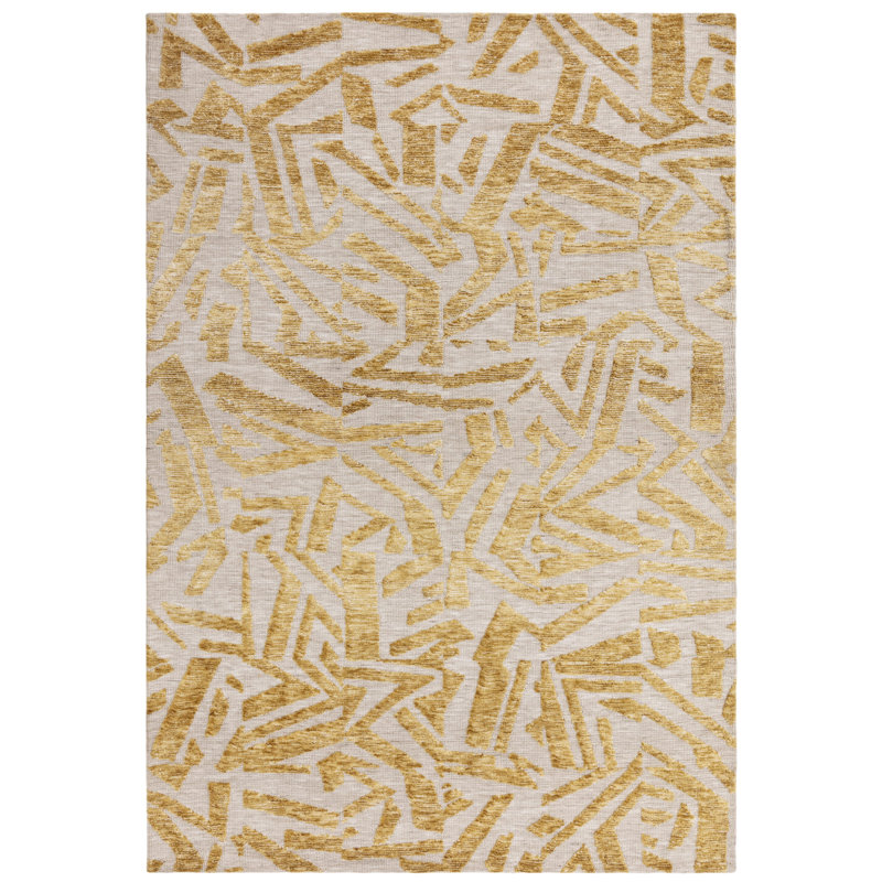 Clemones Scatter Yellow Area Rug, Rectangle 200 x 290 cm