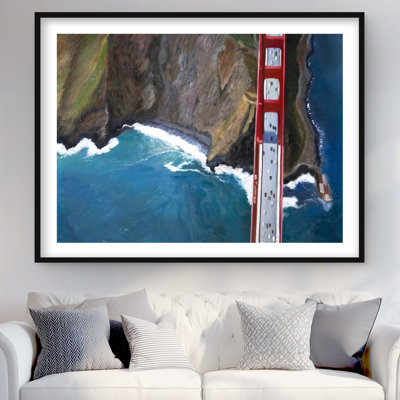 Livingroom Sea Golden Gate Overhead Print | Home Decor