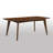 Rectangular Wood Dining Table In Dark Walnut