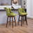 Luthando Swivel Upholstered Counter Stool with Solid Wood Frame-744863283