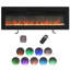 Adrianne Recessed/Wall Mounted Electric Fireplace Adjustable Flame with Remote-665486199