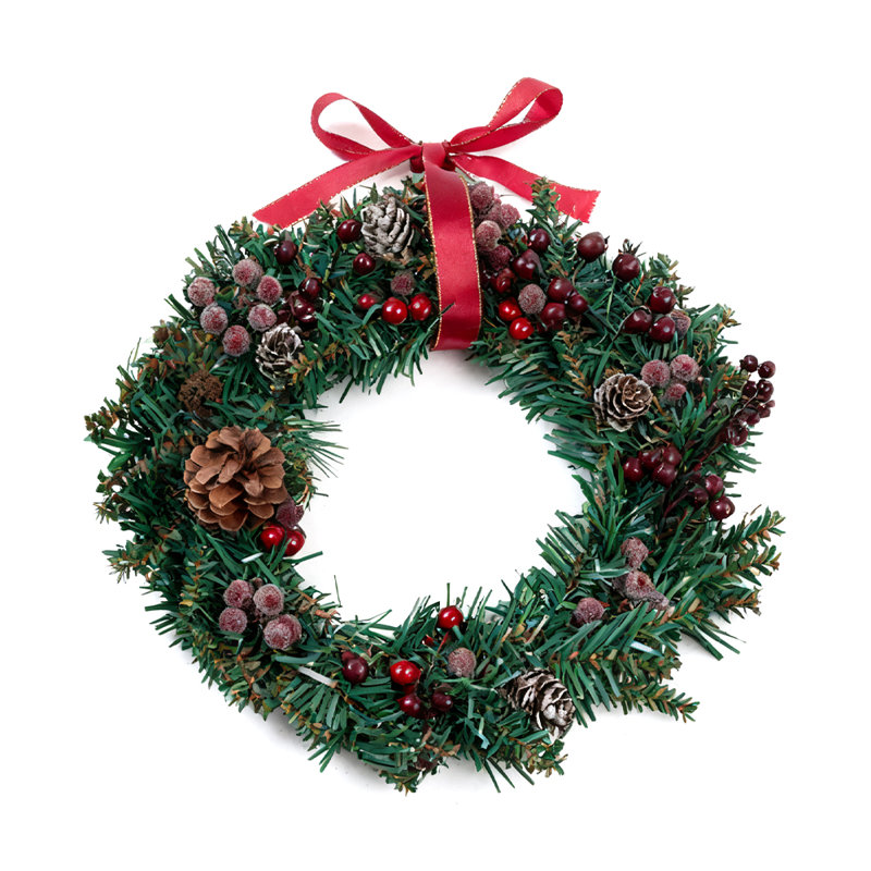 Elegant Christmas Wreath with Mixed Decorations