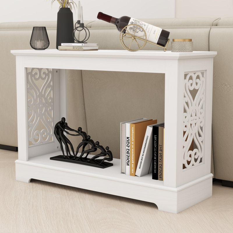 Korbin 42'' Console Table, Pearl White Oak