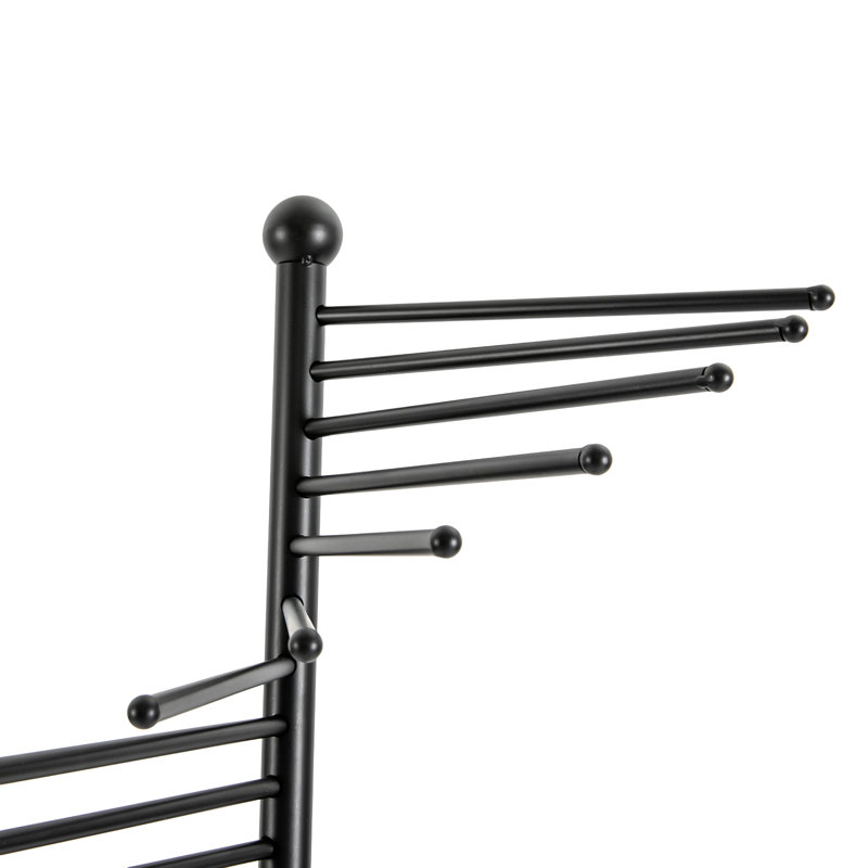 Portant à vêtements 66,92 po, Noir mat