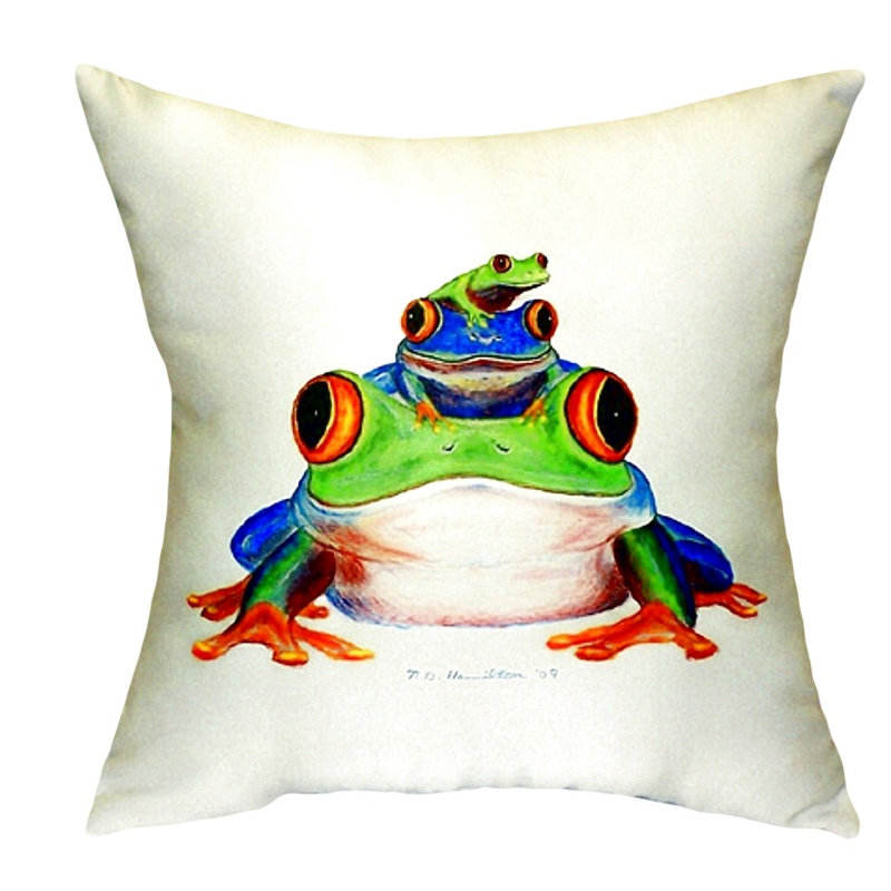 Coussin intérieur / extérieur Stacked Frogs