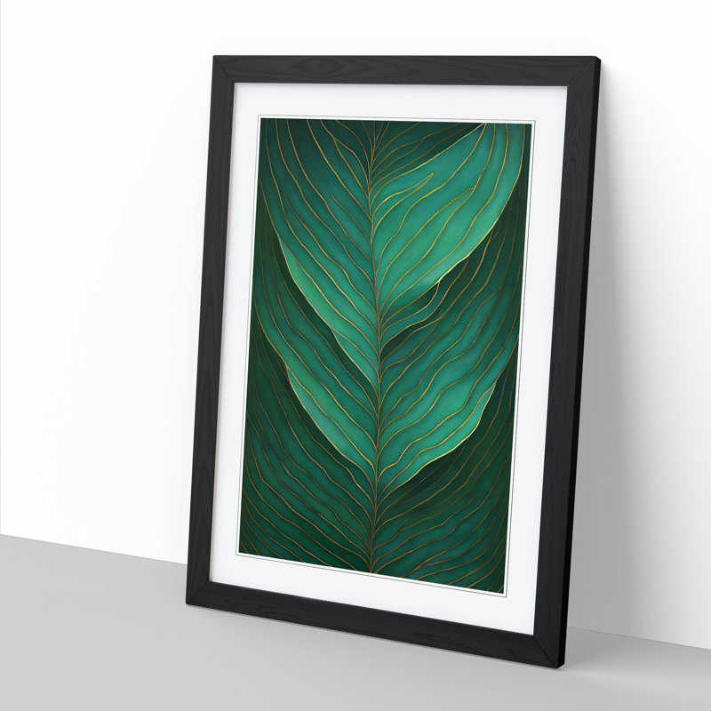 Plant Leaf Art Vol.6 - Framed Print, Black, 34cm H x 25cm W x 2cm D