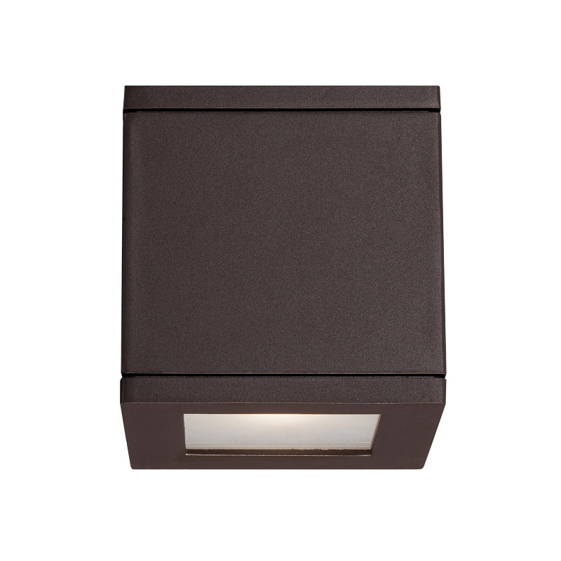 Plafonnier encastré d'extérieur 2 lumières Rubix, Bronze