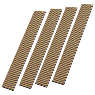 Ensemble de panneaux muraux à lattes de bois 4 pièces x 106 po x 12,6 po (ensemble de 4 / 37,1 pieds carrés) (Ensemble de 4)