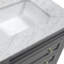 Meuble-lavabo simple 36 po avec meuble-lavabo gris marine et comptoir en marbre de Carrare Whitman-521133449-426006130