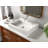 Badeloft 23.6" x 18.8" Rectangular Stone Resin Wall Mounted Bathroom Sink with Overflow WT-06-M-G in Glossy White-35943873